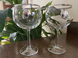 Pair Italy An Ag 1G 199 Red Wine Glasses - Picture 1 of 8