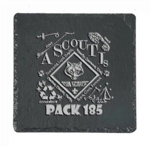 Wayne City Cub Scouts Wayne City IL Slate Coaster - Picture 1 of 1