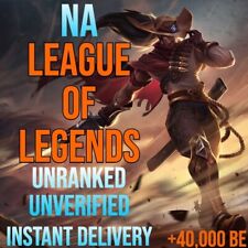 NA League of Legends Account LOL Smurf 40,000+ BE Unranked Level 30 *Cheapest*