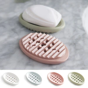 2Er-Set Badezimmer-Aufbewahrungsplatte Dusche Bürste Seifenschale ≌ - Picture 1 of 21