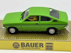 BAUER OPEL KADETT COUPE C SIGNAL GREEN HO SLOT CAR FULL INTERIOR UL CHASSIS - Picture 1 of 7
