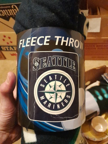 Seattle Mariners Royal Plush Fleece Throw Blanket 50" x 60" MLB - New! Cover