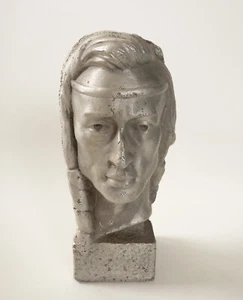 Statua Busto Indiano Americano (C5L) Alluminio Fuso (JSF6) Nativo Statuina Guerriero - Foto 1 di 10