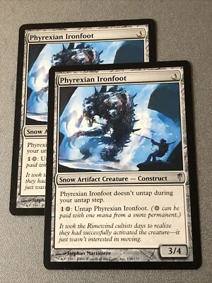 Phyrexian Ironfoot X2 Cold Snap Coldsnap Ex/NM Condition See Pics Front Back - Image 1 of 4