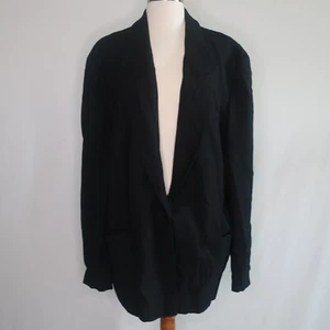 Chaqueta Blazer Vintage Pendleton Negra Lisa 100% Lana Virgen Talla 20 T Hecha en EE. UU. - Imagen 1 de 9