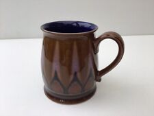 Vintage Denby Tudor Flame large mug brown and blue stoneware Excellent Condition