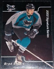 2001-02 ITG Be A Player Signature Series Brad Stuart #076 San Jose Sharks🦈