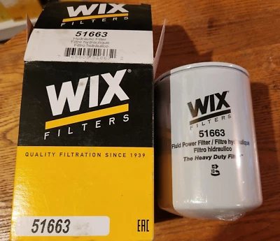WIX Filters Hydraulic Spin-On Filter 51663 For Mitsubishi Komatsu Forklifts - Image 1 of 2