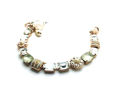 Mariana Bracelet Elegant Floral Pearls & Whites Austrian Crystals Inspiration... - Image 1 of 3