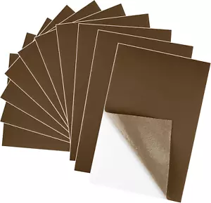 10PCS Brown Self Adhesive Felt Fabric Sheets Sticky Felt Sheets for Craft Suppli - Picture 1 of 7