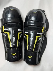 Pure Hockey Youth 9” Shin Guards Black NWOT - Picture 1 of 6