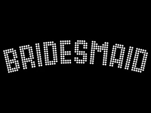 Diamonte Hotfix Wedding Transfer Rhinestones motif " Bridesmaid  " -Style 4 - Picture 1 of 1