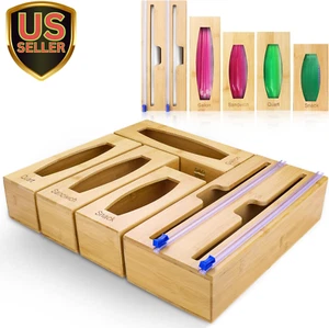 Individual Storage Bag Organizer for Kitchen Drawer, Bamboo with Foil and Pla... - Picture 1 of 12