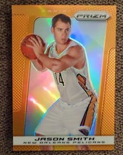 2013-14 JASON SMITH  PANINI PRIZM  ROOKIE  #46 ORANGE 30/60 MADE PELICANS