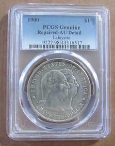 1900 Lafayette Commemorative Silver Dollar PCGS AU detail, Repaired - Free Ship - Picture 1 of 2