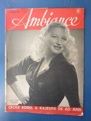 AMBIANCE  Magazine N° 149 / 1947 # Cécile SOREL N. CARA R. ROSSELLINI, Mexique - Photo 1/4