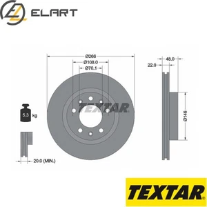 2x BRAKE DISC 92269003 FOR PEUGEOT 308/Hatchback/Van/SW/II YHZ/YHY 1.5L 4cyl - Picture 1 of 6