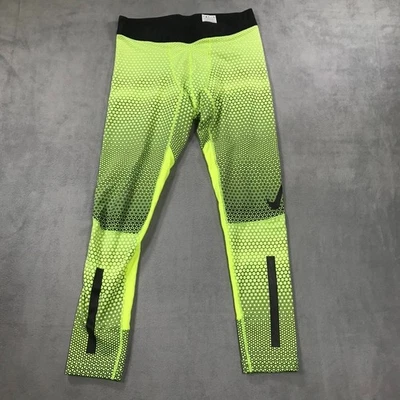 Nike Hyperwarm Hexodome Medias Hombres Talla XL Voltio Verde Amarillo Compresión NikePro Foto 1 de 4