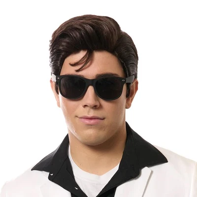 King of Rock Adult Costume Wig | Black - Image 1 of 4