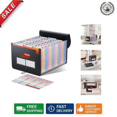 Versatile 26 Pocket Accordion File Organizer for Paperwork & More - A4 Size - Image 1 of 4