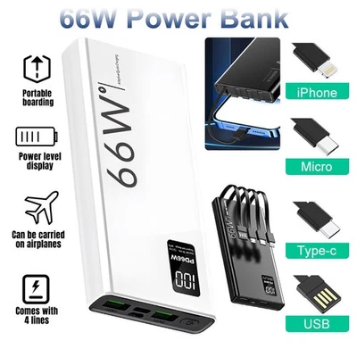 30000mAh PD Fast Charging Power Bank Portable Charger Battery Powerbank Gift - image 1 of 4