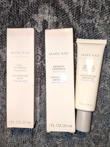 Mary Kay NEW Old Stock IVORY Foundation LOT Full + Medium 202 and 204 - Bild 1 von 3