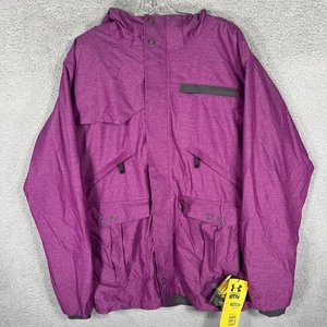 Under Armour Jacket Mens XL Purple Coldgear Storm Snow Utility Outdoors Hooded - Picture 1 of 9