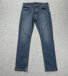 Paige Federal Jeans Men's Size 34x34 Blue Rayon Blend Stretch Jarvis Straight - Picture 1 of 9