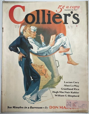 COLLIERS MAGAZINE  Sep 1931 - NAVY Cover / Tallulah Bankhead / COCA COLA COKE AD - Image 1 of 4