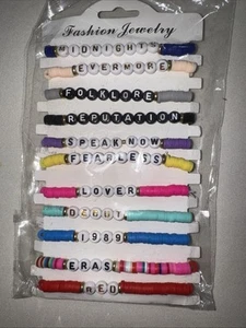 Taylor Swift Friendship Bracelets (Lot Of 11) Eras Tour Gifts Swiftie (#7c) - Picture 1 of 4
