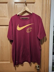 Vintage NBA Cleveland Cavaliers Shirt Mens Large Red Basketball Nike Drifit 2XL - Picture 1 of 3