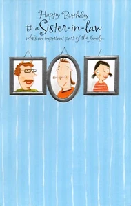 Funny BIRTHDAY Card FOR SISTER-IN-LAW, Normal by American Greetings + Envelope - Picture 1 of 4