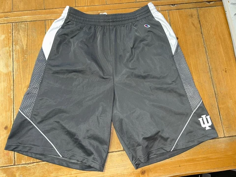 Champion Indiana IU Hoosiers Shorts Drawstring Pockets Basketball size XL Gray Cover