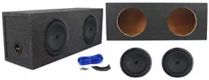 (2) Kicker 48CWR104 COMPR10 10" 1600W Car Subwoofers+Sealed Sub Box Enclosure - Picture 1 of 12