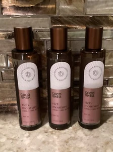Bath & Body Works COCO SHEA Rich Moisture BODY OIL COCOA & SHEA Butter Lot of 3 - Picture 1 of 2