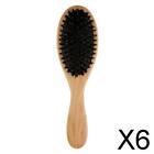 6X Haarbürste - Paddelhaarbürste - Holzgriff Haarkamm - dickes & gewelltes Haar