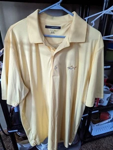 Greg Norman Men's Shirt Play Dry Short Sleeve Golf Yellow Size XL - Picture 1 of 3