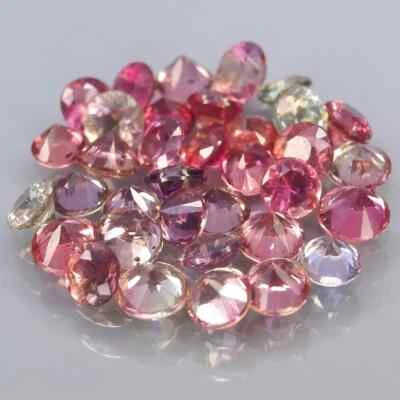 Piedras preciosas sueltas redondas sin calefacción Songea de zafiro natural de 3,89 quilates/35 piezas Foto 1 de 3