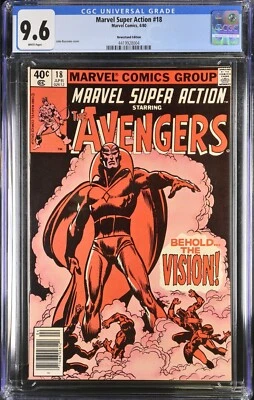 MARVEL SUPER ACTION #18 NEWSSTAND CGC 9.6 1980 John Buscema Avengers #57 - Image 1 of 4