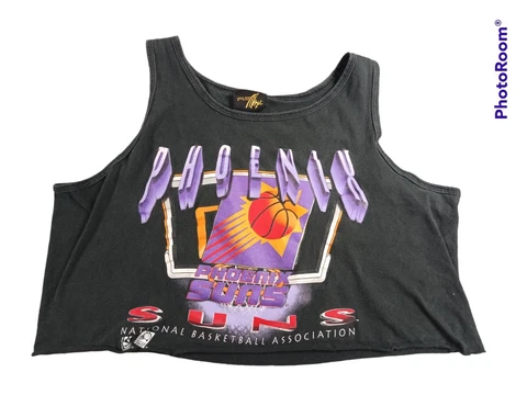 VINTAGE Phoenix Suns Shirt Mens Large  Tank Top 90s Graphic Logo NBA USA crop Cover