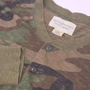 Denim & Supply Ralph Lauren Henley Hemd Herren Medium Camo Woodland Langarm - Bild 1 von 6