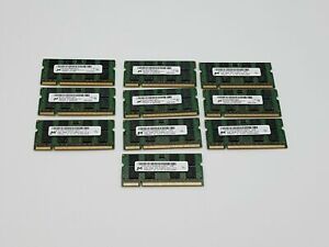 10 X Micron MT16HTF25664HZ-667H1 2GB DDR2 SDRAM Memory Module