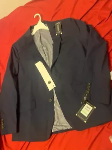 J.M. JM Haggar Slim 4 Way Stretch Suit Jacket 46 REGULAR Color 400 Blue - Picture 1 of 6