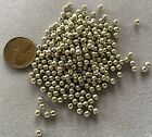 3 Gross (432 Beads)  3Mm Silver-Plated Round Beads - Always Useful-High Quality