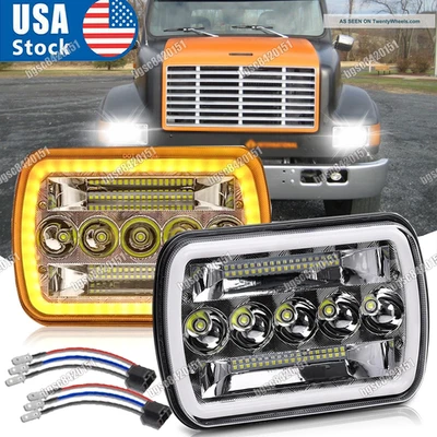 For International Harvester 9900 4700 4800 4900 8100 5X7 7x6" Led headlight Pair - Image 1 of 4