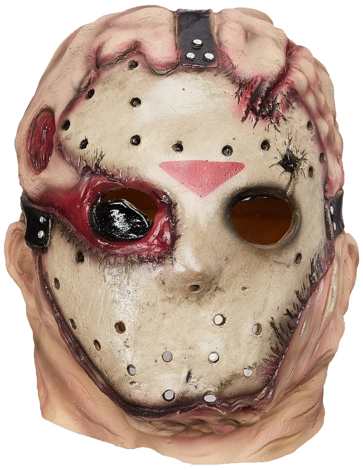 Para hombres Friday the 13th Jason Voorhees Deluxe Disfraz Máscaras Gris Uno S... Foto 1 de 3
