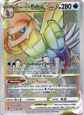 Origin Forme Palkia VSTAR (Secret) (192) 192/189 Pokemon SWSH10: Astral Radiance - Image 1 of 2