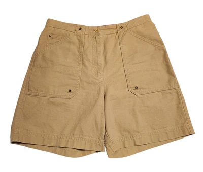 Pantalones Cortos Vintage Lauren Ralph Lauren Caqui Algodón Bolsillos Grandes Mujer Talla 8 Foto 1 de 4