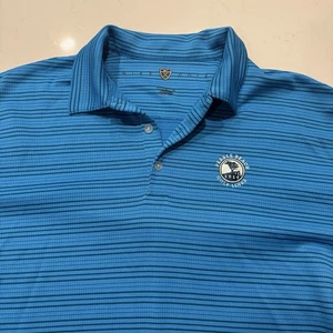 Nike Golf Polo Shirt Mens L Blue Pebble Beach Golf Links Logo Adult  - Picture 1 of 8