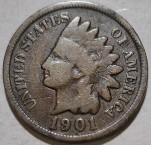 1901 Indian Head Cent (1) - Picture 1 of 2